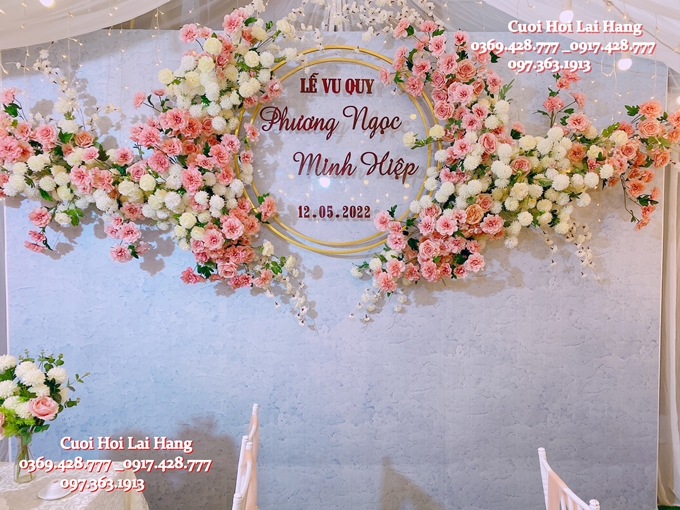 Trang Trí Phông Rạp Bàn Ghế Lễ Vu Quy Phương Ngọc Minh Hiệp