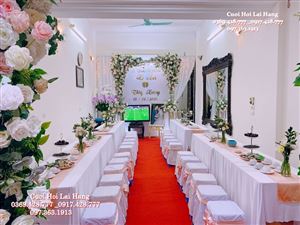 Cho Thuê Bàn Ghế Nhựa Phủ Nơ