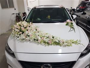 Trang Trí Hoa Xe Cưới HXC04