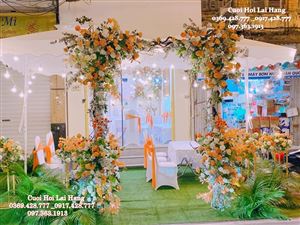 Trang Trí Phông Rạp Lễ Ăn Hỏi Ngọc - Tuấn