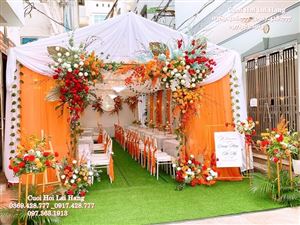 Trang Trí Phông Rạp Lễ Ăn Hỏi Hưng - My