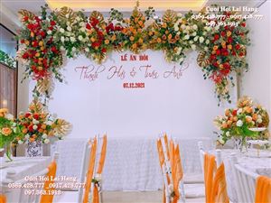 Trang Trí Phông Rạp Lễ Ăn Hỏi Hải - Anh