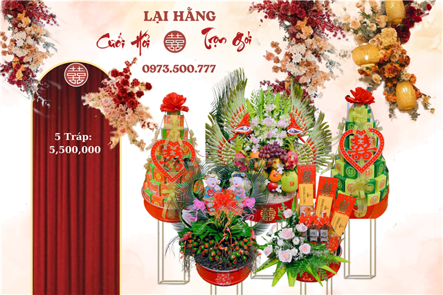 Lễ Ăn Hỏi 5 Tráp Song Phượng