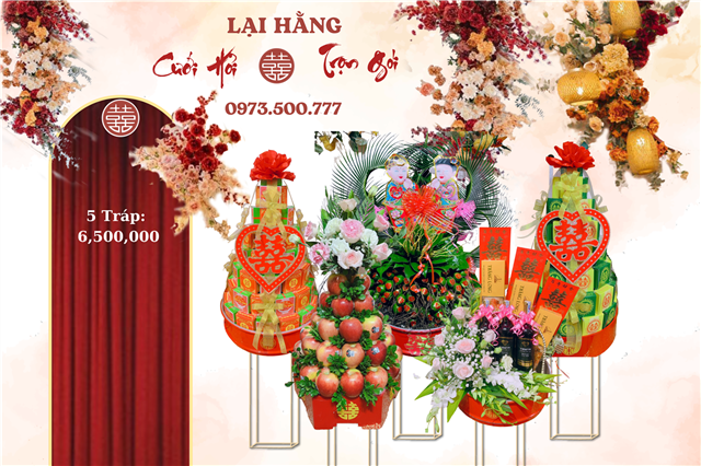 Lễ Ăn Hỏi 5 Tráp Tháp Táo