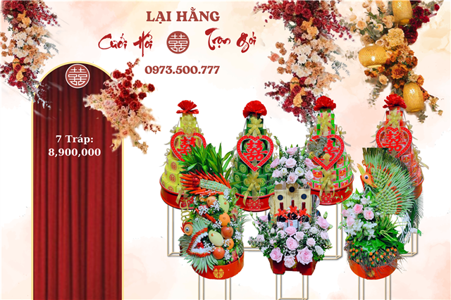 Lễ Ăn Hỏi 7 Tráp Rồng Phượng Tách Rời