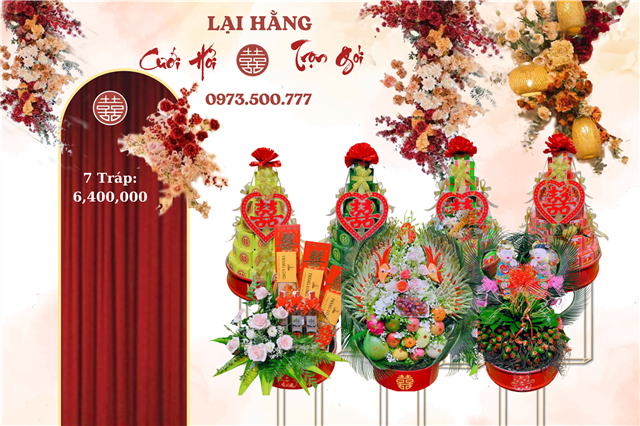 Lễ Ăn Hỏi 7 Tráp Song Phượng