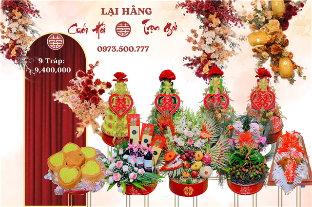 Lễ Ăn Hỏi 9 Tráp Rồng Phượng