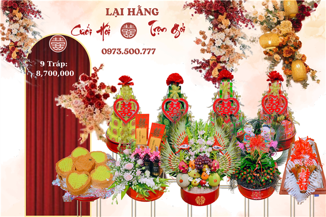 Lễ Ăn Hỏi 9 Tráp Song Phượng