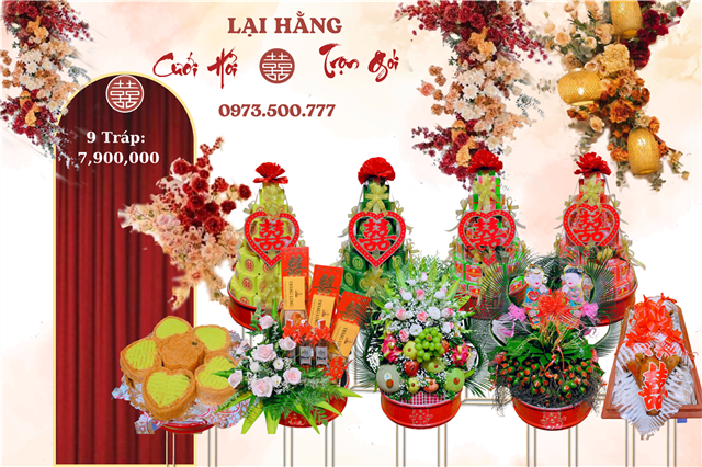 Lễ Ăn Hỏi 9 Tráp Truyền Thống