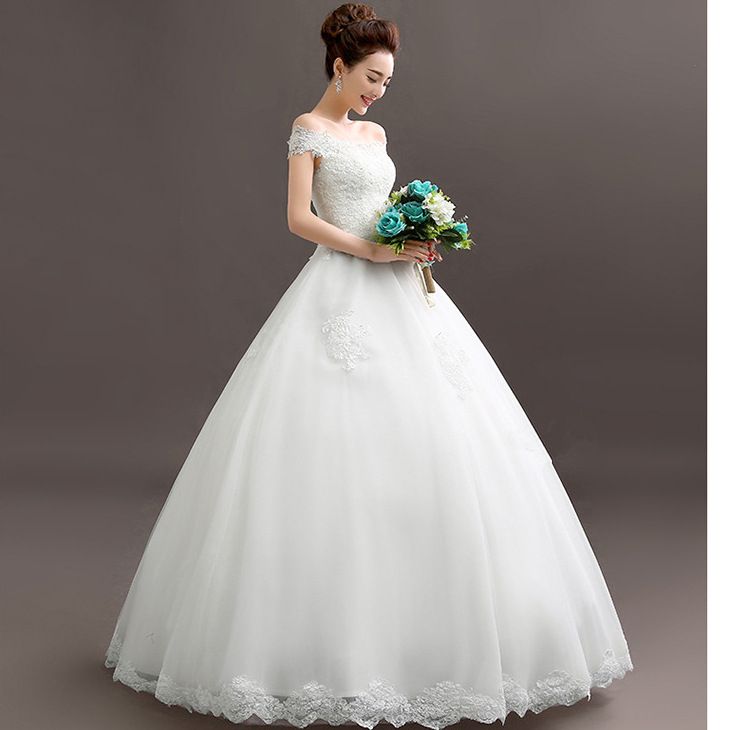 Mẫu váy cưới cho cô dâu vai to 5