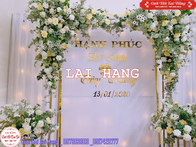Trang trí đám cưới tại nhà lại hằng