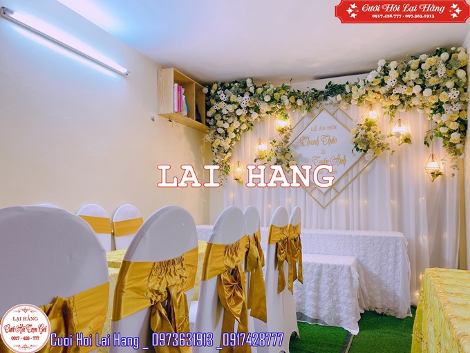 Trang trí đám hỏi trên chung cư 11