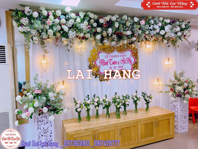Trang trí đám hỏi trên chung cư 14