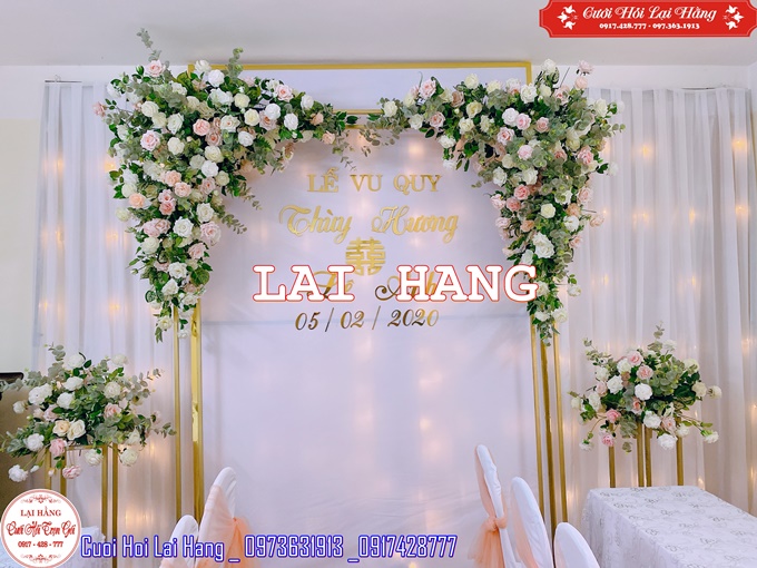 Trang trí đám hỏi trên chung cư 5