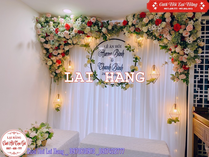 Trang trí đám hỏi trên chung cư 7