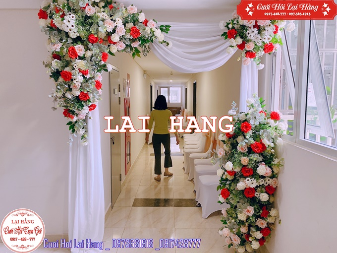 Trang trí đám hỏi trên chung cư 8