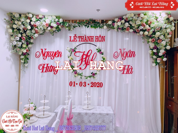 Trang trí đám hỏi trên chung cư 9