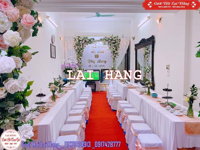 Trang trí đám cưới tại nhà