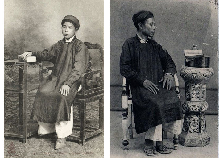 áo the khăn xếp nam xưa